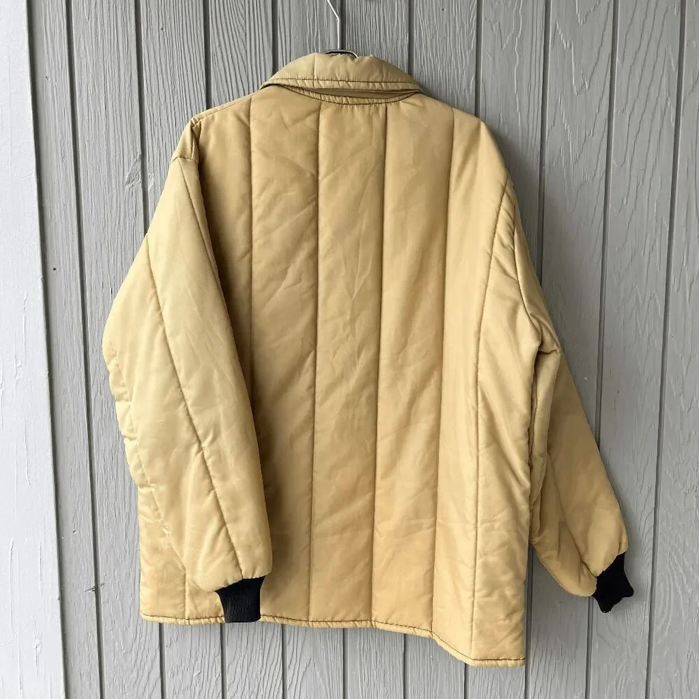 VTG H.T.C. Inc. Quilted Nylon Chore Coat Workwear Jacket Made USA XL